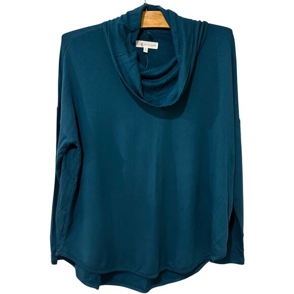 Lou and Grey Loft | Top Long Sleeve Cowl Neck Casual Stretch NWT- Size Medium - Picture 1 of 8